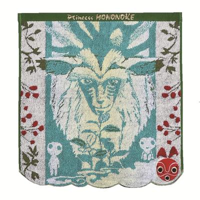 Marushin Studio Ghibli The Forest Spirit and Organic Antibacterial and 1005059900 Handkerchief, "Princess Mononoke" - San, Cotton, Deodorizing,