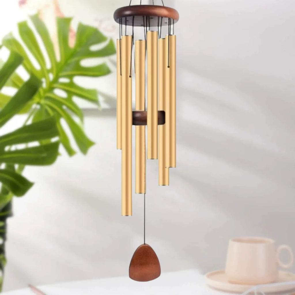 Retro aluminum tube wind chime metal home decoration pendant outdoor condolence bell