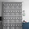 Boho Geometric Pattern Retro Tulle Curtains For Living Room Bedroom Modern Chiffon Sheer Kitchen Curtains