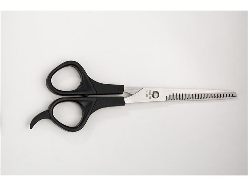 "Stainless Steel Black Scissors - Ideal for Students, Household, and Office Use"