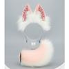 Faux Furs Bunnies Ears Headband Tail Animal Bunnies Costumes for Christmas Halloween Cosplay Party Costume Accessories