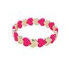 Popular Gorgeous Color Jumping Enamel Love Bracelet Elastic Bracelet Suitable For Women'S Daily Wear