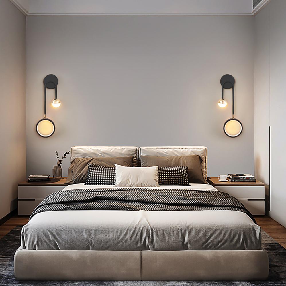 Indoor LED Wall Lamp AC85-265V 5 Types Black Golden Shell Modern Simplicity Indoor Wall Lamps with High Brightness LED Lighting