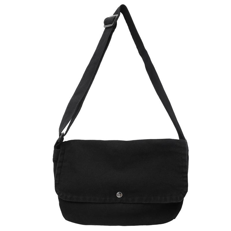 Schoolbag Japanese Casual Canvas Bag Crossbody Bag Men's and Women's Retro Simple Shoulder Bag Student Backpack Class Bag Men's Satchel Bag