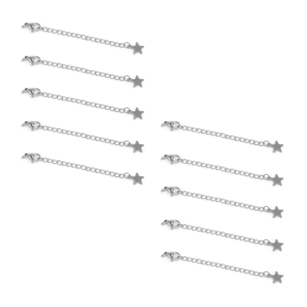 Elegant Tail Chain Extender 5cm Stainless Steel Tail Chain for Necklace Extensions Bracelet Lengthener Chain