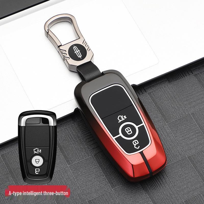 Compatible Metal Key Case for Lincoln Models: Corsair, Aviator, Navigator, MKX, Continental, MKZ, MKC