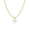Contemporary Zodiac Heart Necklace With Layered Chain Perfect For Fashionable Women