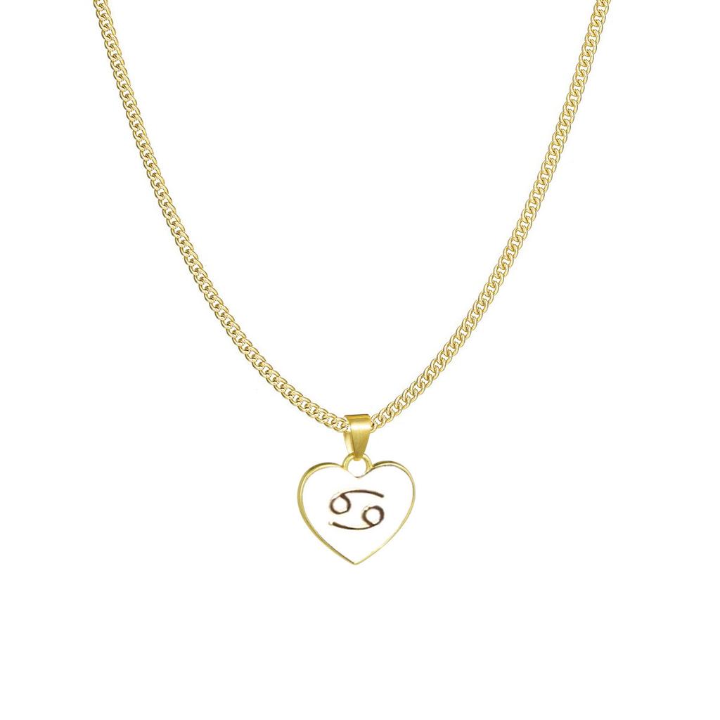 Contemporary Zodiac Heart Necklace With Layered Chain Perfect For Fashionable Women
