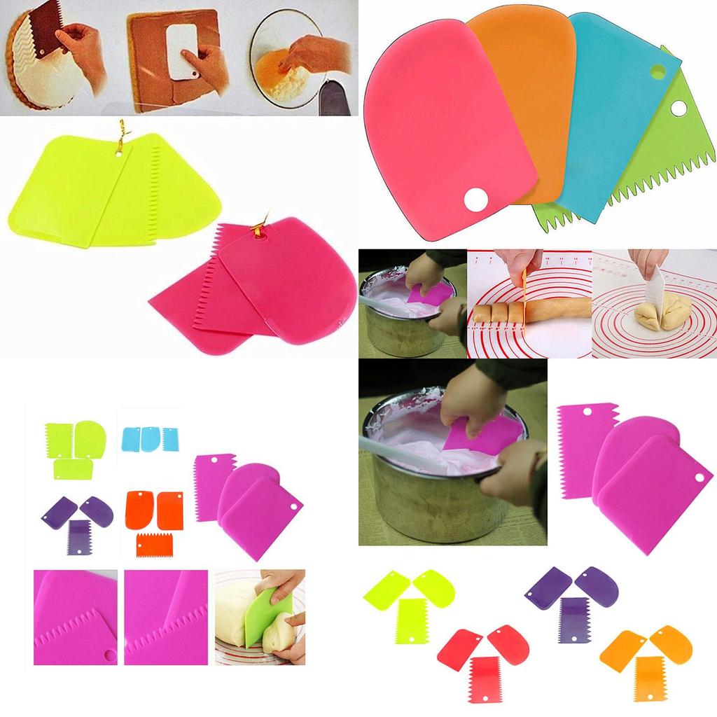 High-quality Plastic Dough Icing Fondant Scraper Tools For Pastry Perfection