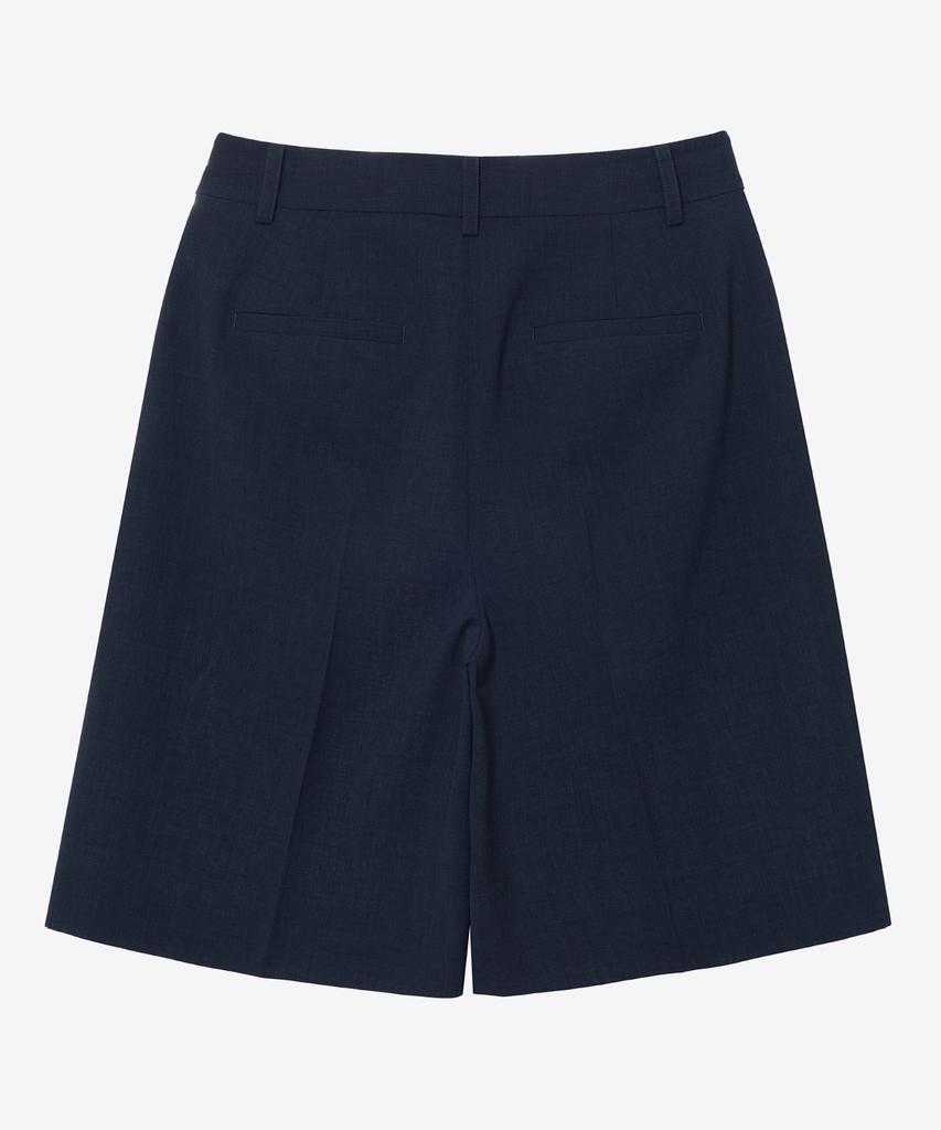 Mind Bridge Woman [W] Belted Single-Pleat Knee-Length Shorts - 2 Colors