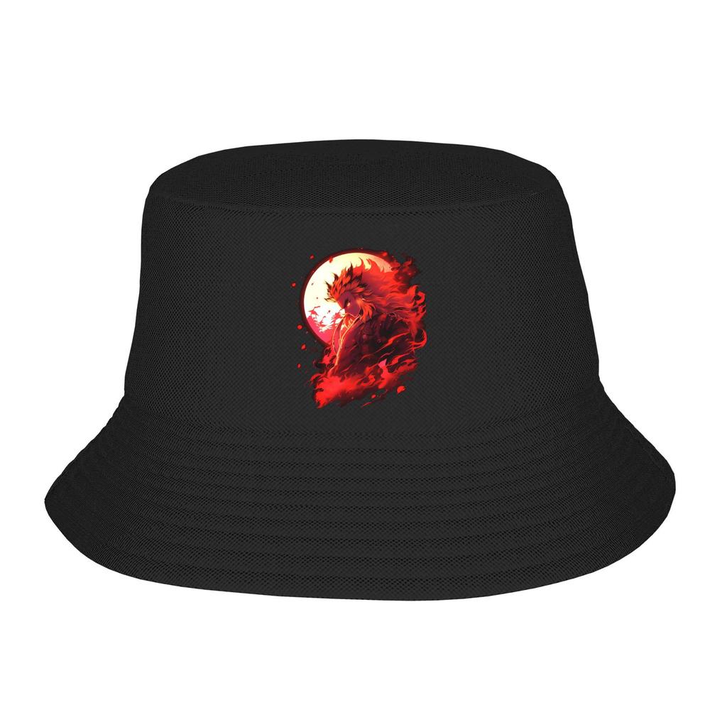 Unisex Bucket Hats Muichiro Tokito Summer Beach Vacation Getaway Headwear Hiking Fisherman Hats Anime Demon Slayer Panama Hat