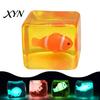 Cube Sensory Toy Glow-in-the-Dark Stress Toy, Relief Squeeze Marine Animal Balls Clear with Luminous Sea Inside Transparent