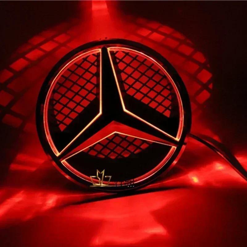 DCGO2 Car Front Emblem Grill Light Led Grille Badge for Mercedes Benz W166 W176 W204 W207 W212 W218 W245 W251 W463 Auto Accessories