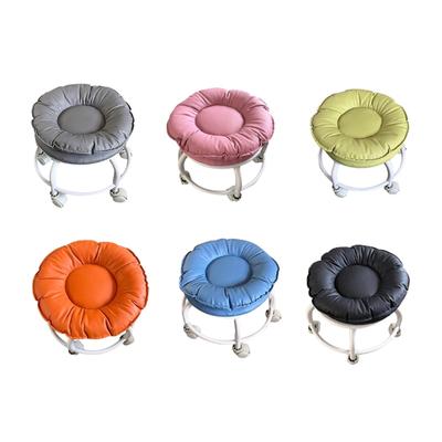 360° Rotating Low Roller Seat Stool Small Kids Women Easy To Move Multiuse Swivel Chair Universal Swivel Casters for Home Salon
