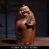 1pc Chinese Landlord's Ornament Wooden Carved Figurine Ornaments Home Decoration Wooden Carving Crafts Feng Shui Sculptures