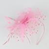 Mesh Flower Feather Headpiece & Gloves Set Cocktail Feathers Hair Clip  for Women Girls