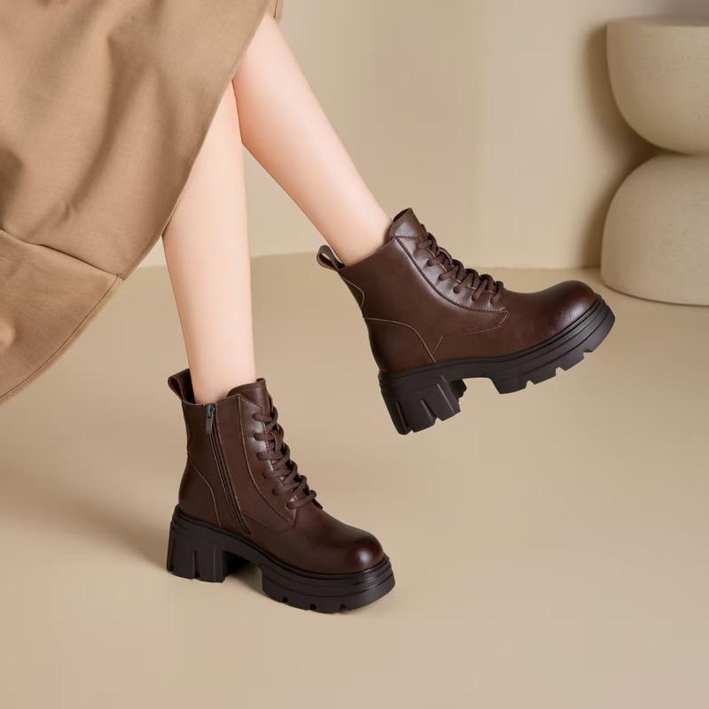 Slimming Shoes Versatile Boots New Women's Shoes Height-increasing Thick-heeled Ankle Boots Fashionable Boots