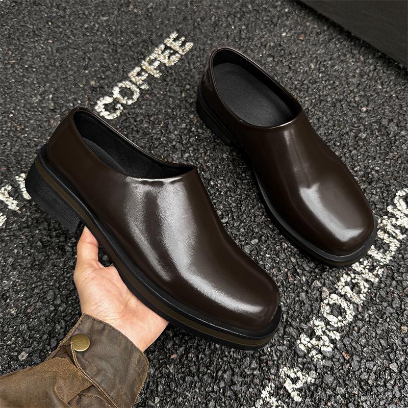 

Деловые элитные туфли дерби пара кожаных туфель на платформе мужские и женские модные британские туфли для работы в офисе 14643 коричневый -J 46