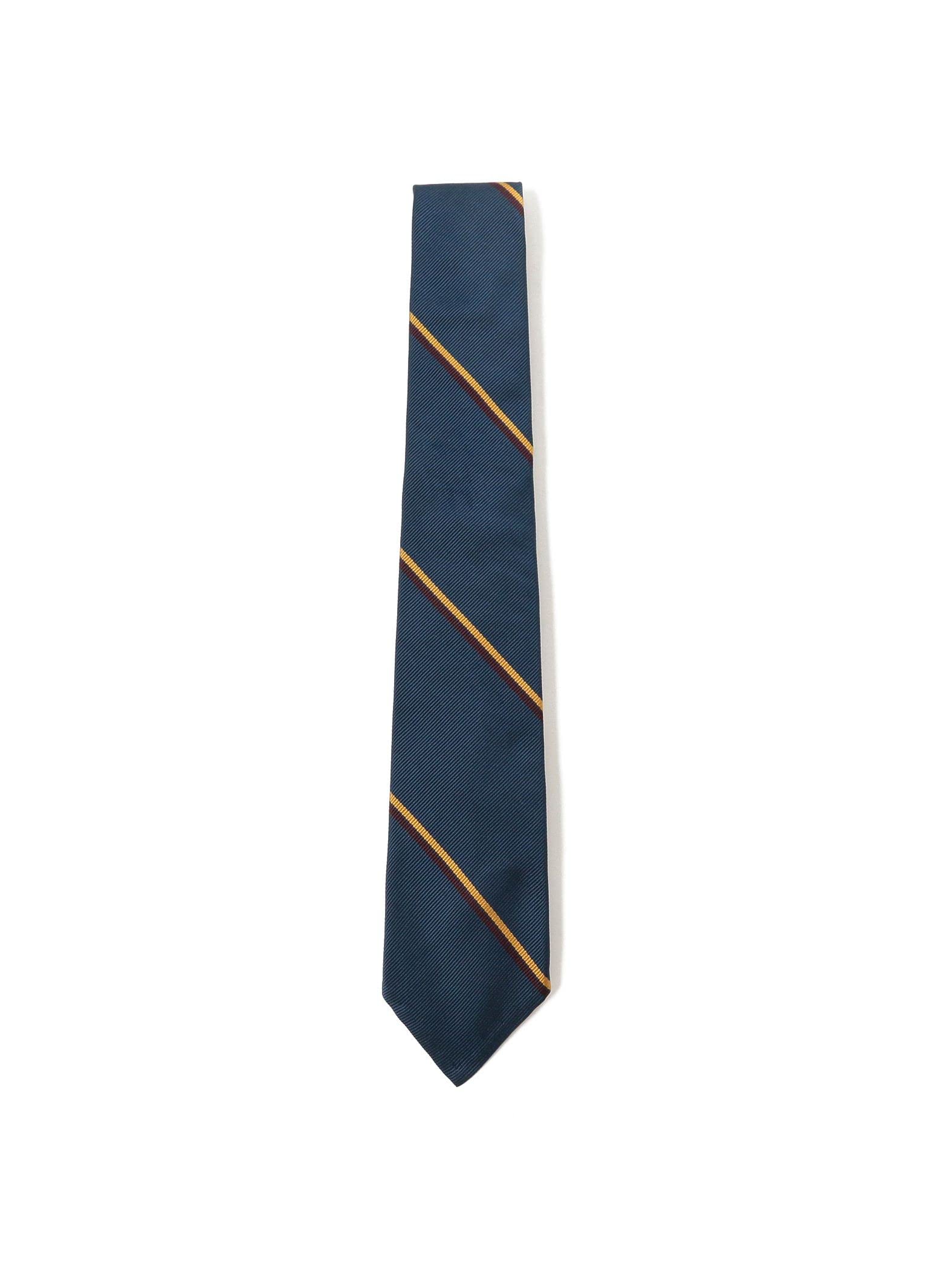[BEAMS PLUS] Silk Wide Regimental Tie for Men, BLUE FREE 38440015107