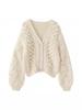 Autumn/Winter Hand-Crocheted Chunky Knit Cable Cardigan Sweater Coat In Stock