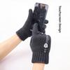 Thickened Plush Touch Screen Gloves Cold Proof Driving Gloves Fashion Knitted Gloves  Men