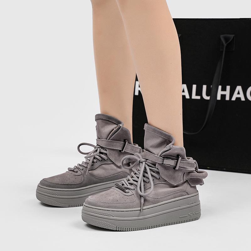 

2024 Bumblebee Martin Genuine Leather High-Top Couple Boots, Thick-Soled Sports Shoes for Work and Seasonal Wear 43