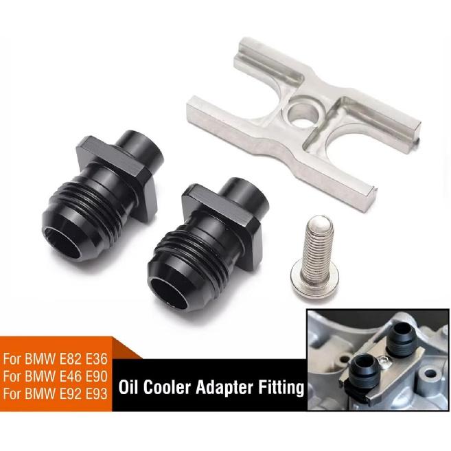 Aluminium AN10 Ölkühler-Adapterfitting für BMW E36/E46/M3/E90/E92/E93 Ölkühler-Adapterfitting
