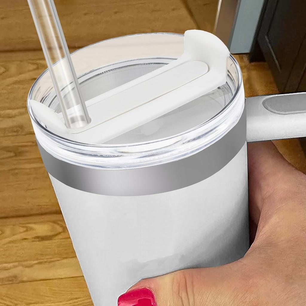 40oz Cup Lid Ice Resistant Cup Lid Silicone Cup Lid Car Cup Lid Automotive Cup Lid Clear White