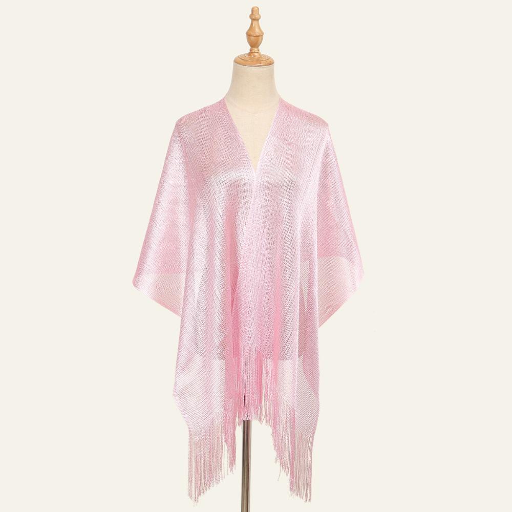 Sun Protection Dresses Shawls Gold Silver Wedding Scarf Summer Pashmina for Women