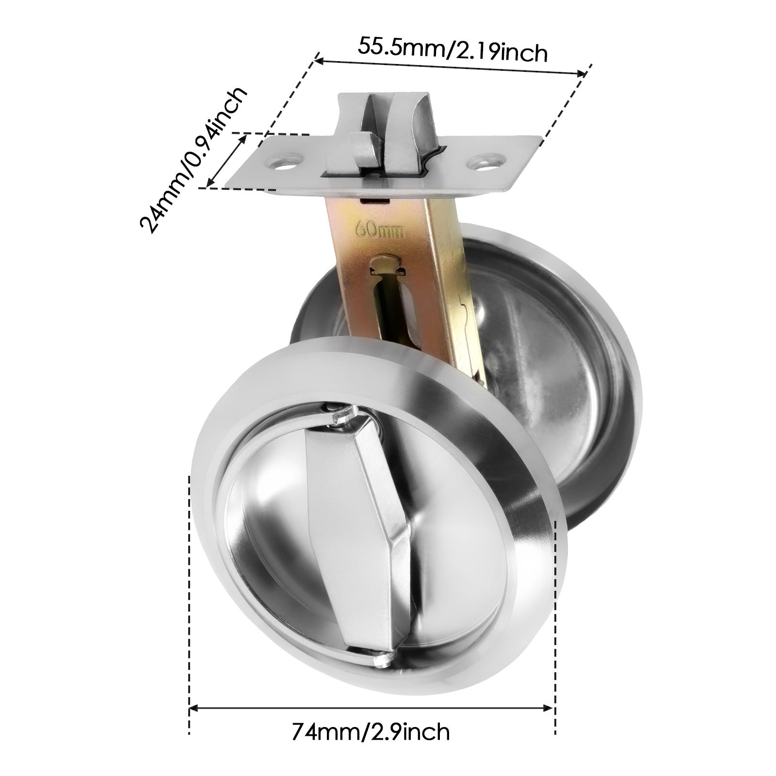 

Stainless Steel Hidden Door Handle Lock Invisible Recessed Round Ring Furniture Knob Wardrobe Pulls Cabinet Drawer Home Hardware серебряный