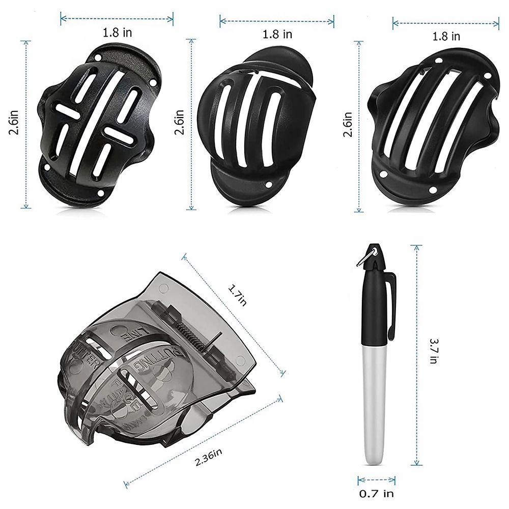 8Pcs/Set 4 Marking Stencils Golf Balls Alignment Exerciser Golf Ball Marker Pen  Gymnasium