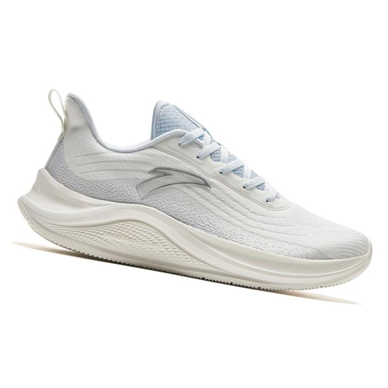 Anta Slip Resistant Abrasion Resistant Low top Casual Running Shoes Women's Ivory White Light Mist Gray Sneakers 922335571-1