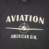 Aviation American Gin Shirt Mens Medium Black Logo Graphic Liquor Ryan Renolds Unisex T-Shirt