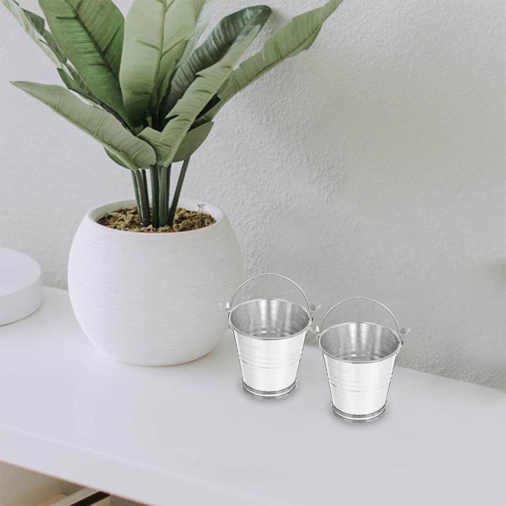 NUOLUX Mini Mini Tin 8 Small Trash Mini Plant Mini Flower Small X X Bucket, Bucket, Bucket, Pieces, Bucket, Metal, Can, Bonsai, Pot, Bucket, Bucket,