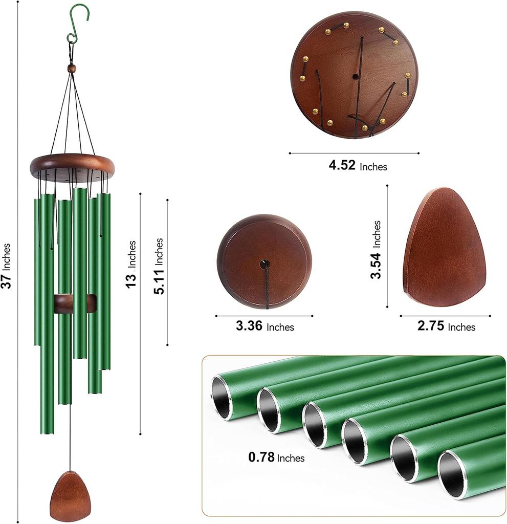 LiHang Outdoor Memorial Wind Chimes Garden Personalized Aluminum Tube Decorative Modern Supplies Weather Resistant
