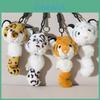 Plush Tiger Keychain With Pull String For Bag Decoration And Gifts