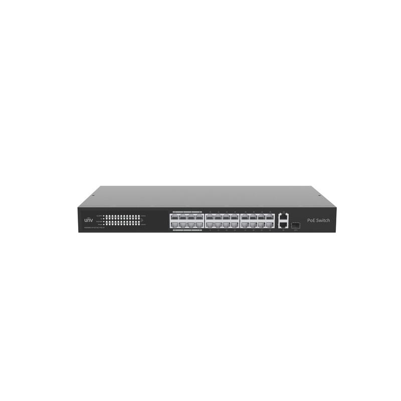 Uniview 24-Port Fast Ethernet Cloud Managed PoE Switch CN Plug (adapter Included)