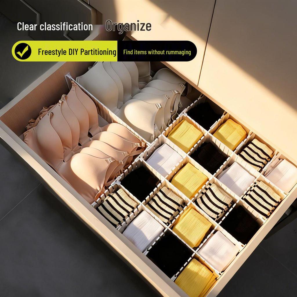 Underwear and Sock Drawer Organizer Divider