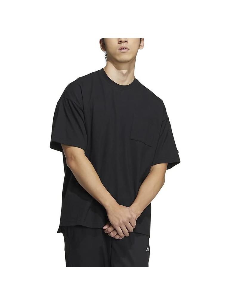 Adidas Badge of Sports Logo Short Sleeve Black Size T-Shirt, KO212, Men's, (HN0405), J/S