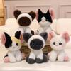 24cm Kawaii Kat Pluche Pop Siamees Kat Huisdier Kitten Pluche Speelgoed Leuke Decoratie Slaapmaatje Verjaardagscadeau