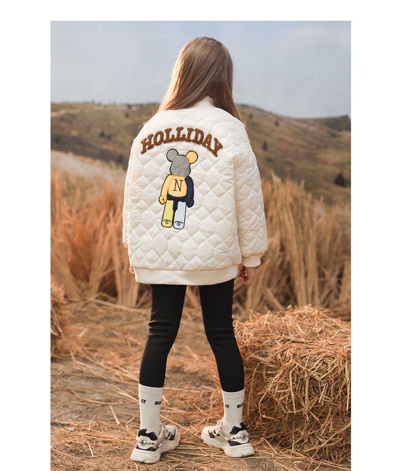 Sangluo Girls' Lightweight Cotton Baseball Jacket - New Autumn/Winter Stylish Padded Coat