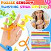 Set of 6 Silicone Sensory Fidget Sticks Textured Stress Relief Toys for Kids and Adults Flexible DIY Deformable Sensory Play Tools