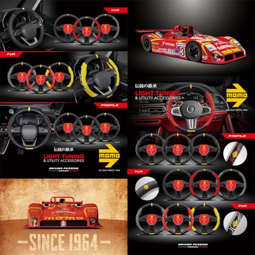 MOMO PROFILE Steering Wheel Cover, Italy, Milan, Size Small, Yellow