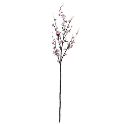 Rosa Künstliche Pfirsichblüten Lebendige Farbe Gefälschte Pflaumenblüten Stiel für Innen- oder Außendekoration