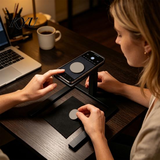 Overhead Phone Stand 3D Printed Coin Photography Stand, Adjustable Camera Holder for Hands Free Document Scanning, Video Recording, Collectibles