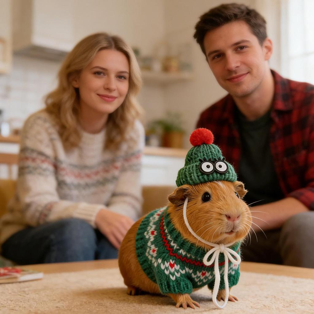Costume Criceto Pullover per Animali Domestici Vestiti con Cappuccio Animale per Gerbillo Porcellino d'India Criceto Furetto Coniglio Cincillà Riccio