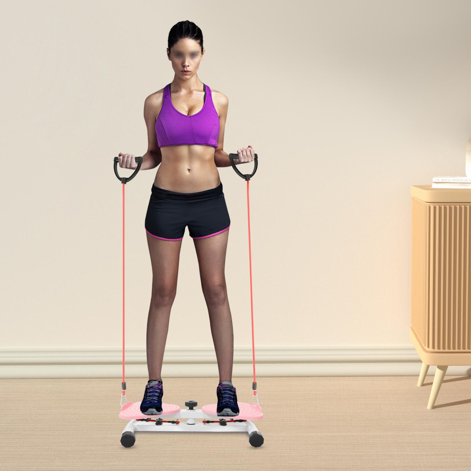 Home Use Pink Waist Trimmer Board,220lbs Capacity Core & Oblique Trainer,Twist Fitness Disc,Total Body Toning & Balance Exercise