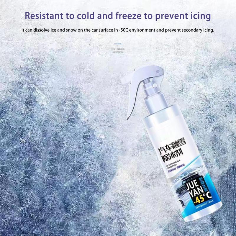Car Deicer Spray Automotive Glass Car Ice Melt Spray 260ml Ice Removal Spray Windshield Defroster Car Windshield Glass Anti Ice