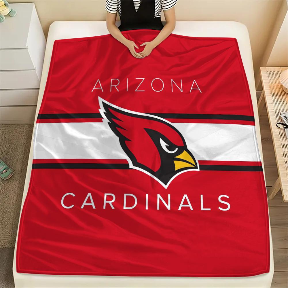 1Pc Arizona Cardinals Print Flannel Blanket, High quality Comfortable for All Seasons, Home Decor, Warmth and Comfort, Perfect for Gifts
