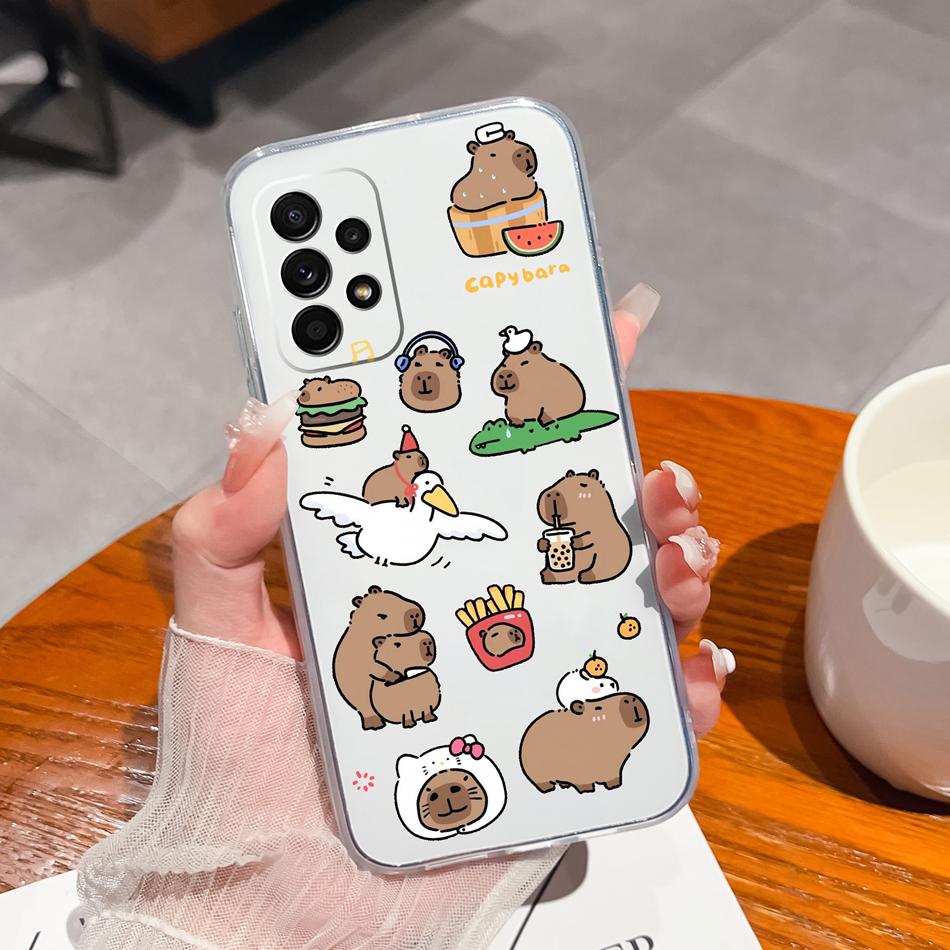 Flower Case For Samsung Galaxy A52 Phone Cover For Samsung A 52 Cases Soft Transparent Silicone Christmas Elk deer Back Covers